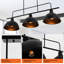 Luminaire suspendu pour îlot de cuisine à 3 lumières à intensité variable noir