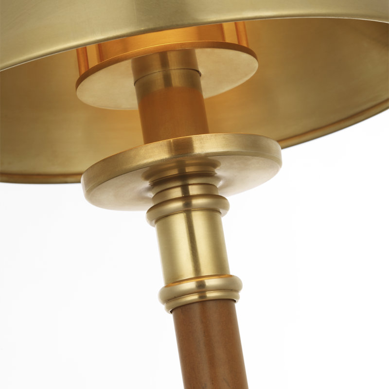 Ralph Lauren Dalfern 27" Cordless Desk Lamp in Waxed Bamboo and Natural Brass with Natural Brass Shade