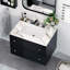 Comptoir de meuble-lavabo en marbre 31 po, comptoir de salle de bain avec lavabo central encastré rectangulaire et dosseret de 4 po de hauteur