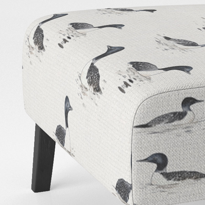 Fauteuil de chambre noir à motif animalier, Pantoufle sans accoudoirs