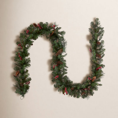 108" Pre-Lit Spruce Christmas Garland