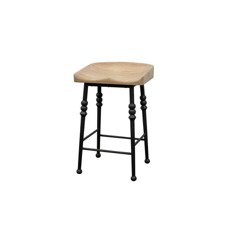 Counter Height Cashew Saddle Stool Featuring Veneer And Seat Design For Kitchen Island Seating Areas Spaces Construction Industrial Metal Base Comfortable Dining