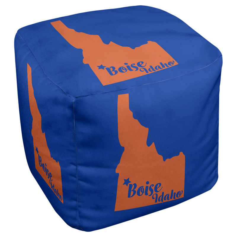 Repose-pieds à cubes idaho boise, Bleu / orange