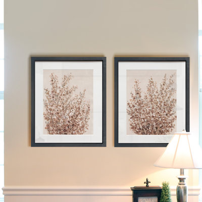 Wildflowers rustiques, ensemble de 2 reproductions d’art encadrées sur papier