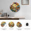 Horloge murale vitrail coloré City Design Art - horloge murale 24 po