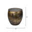 Ares Iron Side Table, Antique Brass