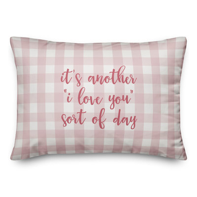  Coussin décoratif à motif écossais It's It's I Love You Day