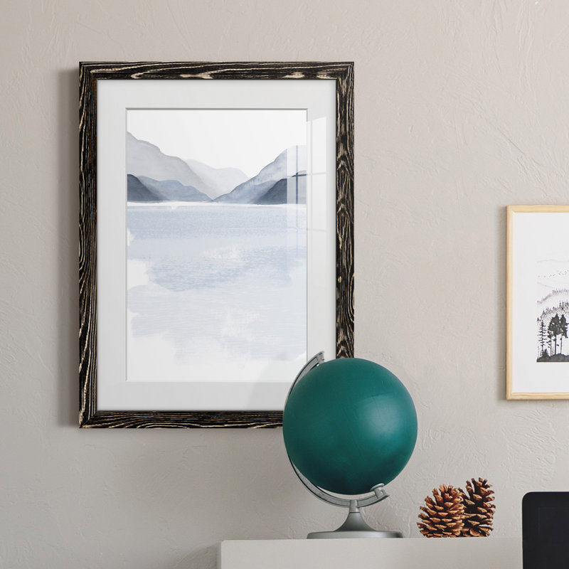 Glacial Lake I - peinture encadrée, H 43,5 po x l 31,5 po x P 1 po, Cadre noir