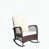 White Cushion/Espresso Frame