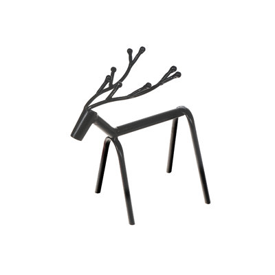 Bois de cerf debout en métal noir