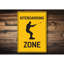 Panneau de zone de kiteboarding-58196297