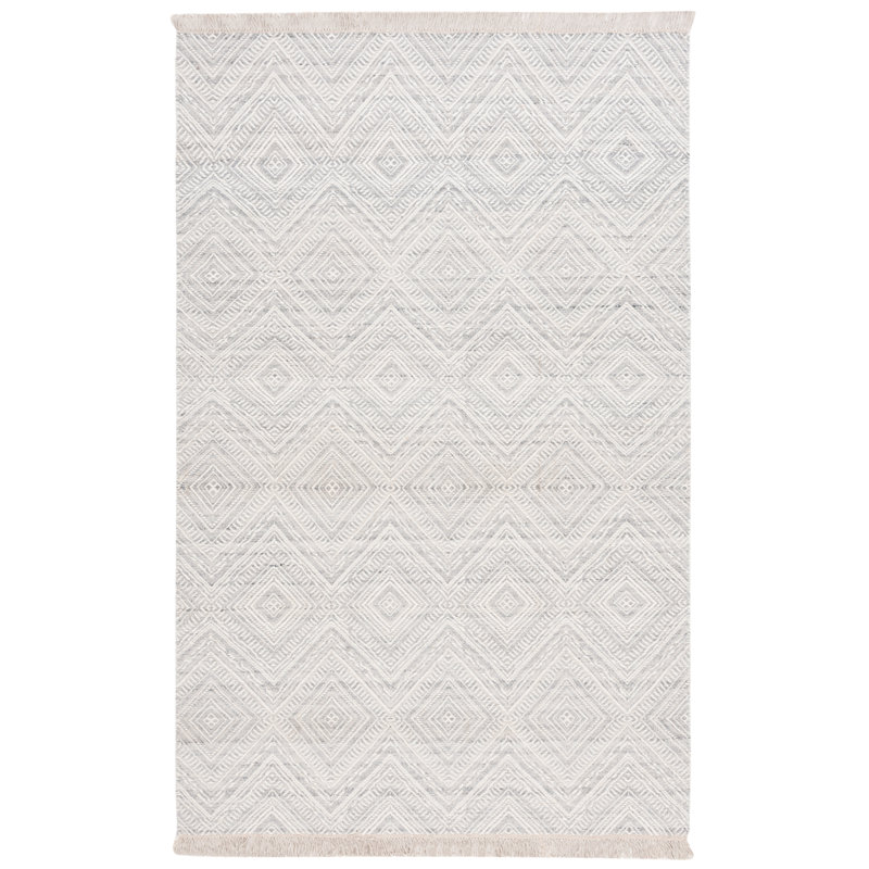 Kondrad Flatweave Wool And Cotton Geometric Rug, Rectangle 3' x 5'
