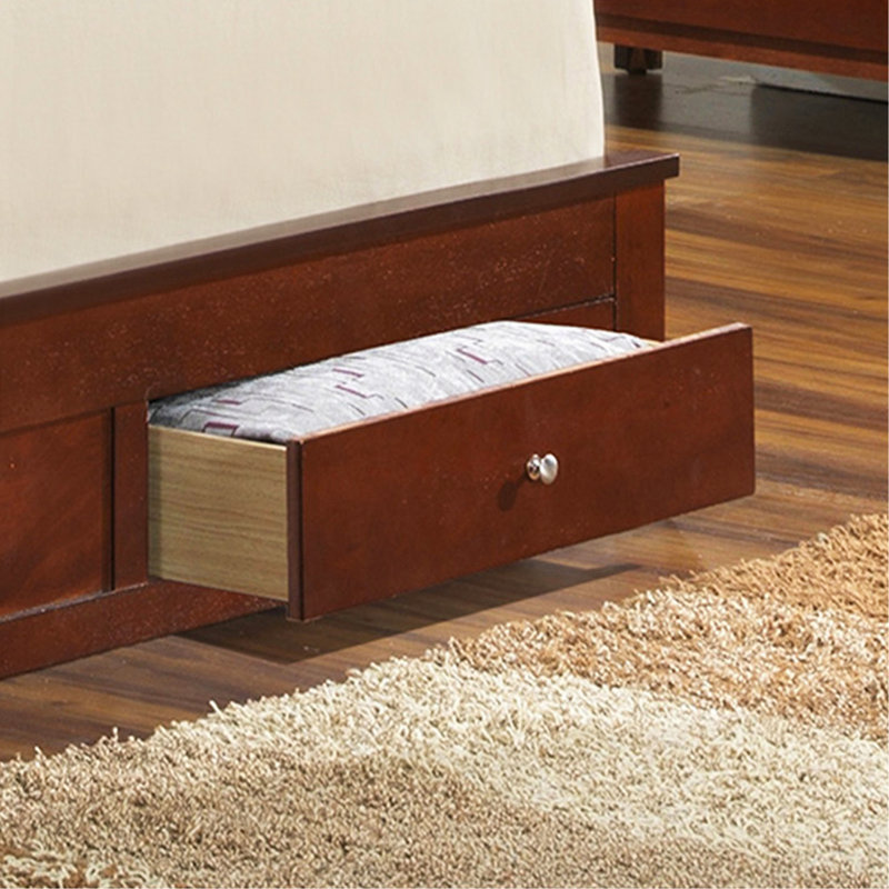 Transitional Cherry Full Storage Bed