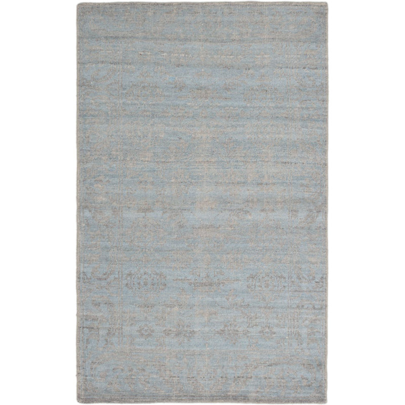 Tapis unique en laine noué à la main style Hamadan des années 1980 de 4 pi 11 po x 7 pi 9 po gris Groh