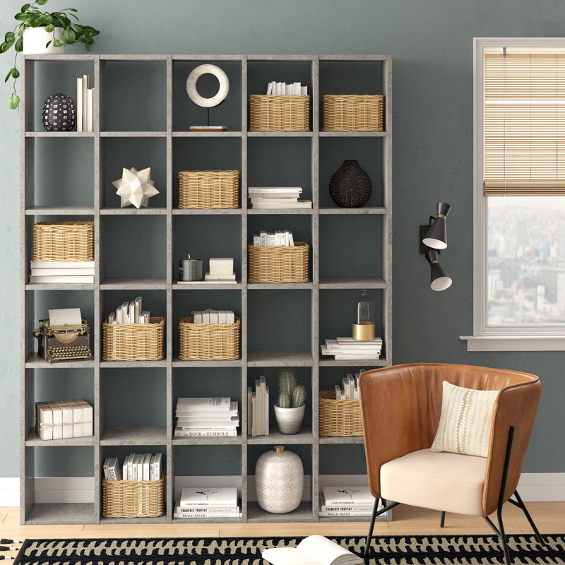 Bibliothèque à cubes Araeya, (6 tablettes) H 88 po x l 76 po x P 13 po