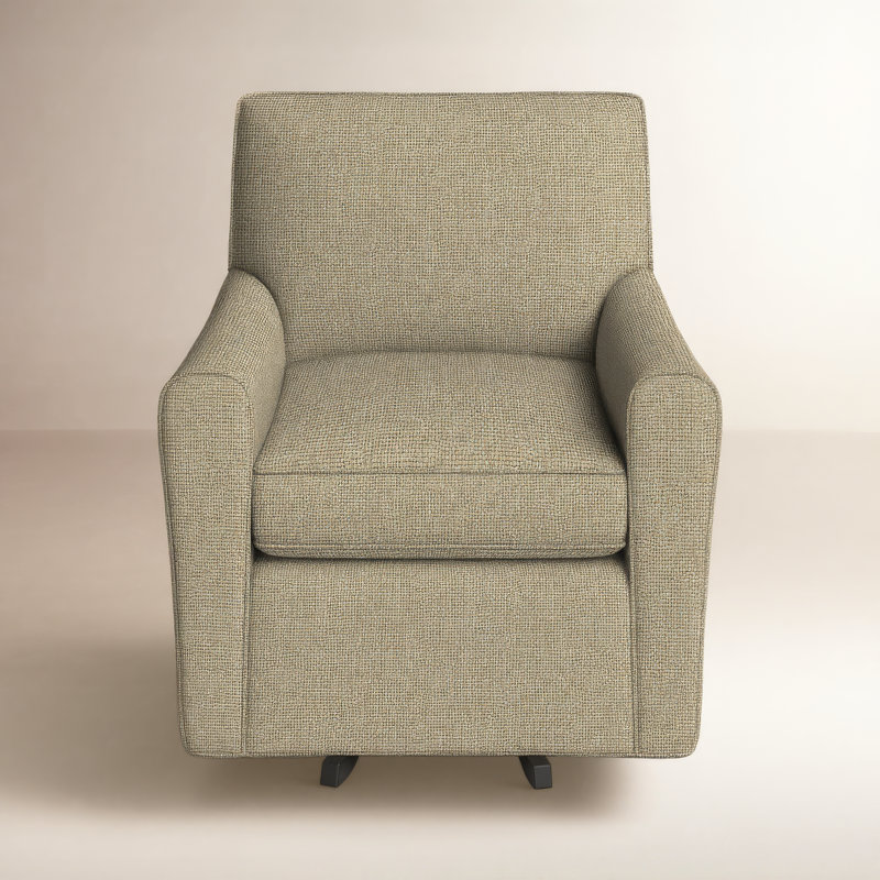 Mikeno Upholstered Swivel Armchair, Macarena Beige Performance