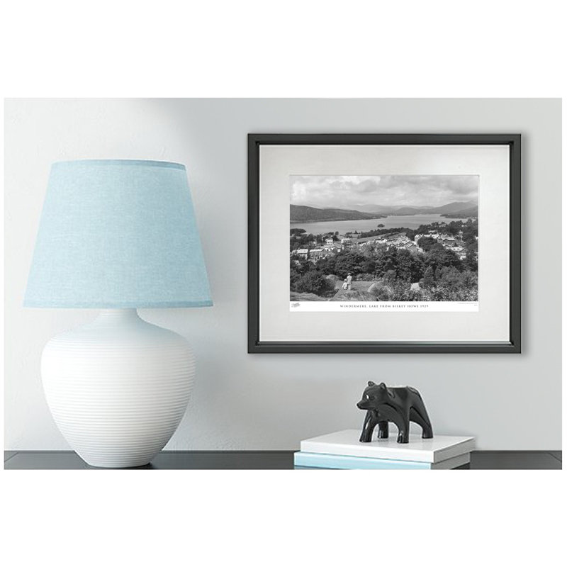 Windermere, Lake From Biskey Howe 1929 - Single Picture Frame Print, 28cm H x 36cm W x 2.3cm D
