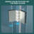 Brushed Nickel Foldable Tempered Glass 36"W X 72"H Shower Door - Water-, Space Efficient, Adjustable Characteristic With Fold -, Enhancing, Attribute