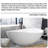 63'' x 37.4'' Soaking Solid Surface Bathtub