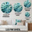 Turquoise bleu et blanc Serenity Swirl I - horloge murale-110440666