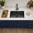 Durable Stainless Steel Single Bowl Undermount Kitchen Sink with Soundproofing and Efficient Drainage System