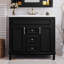Meuble-lavabo 36 po avec lavabo supérieur, armoire de rangement moderne avec 2 portes à fermeture douce et 2 tiroirs, meuble-lavabo simple-85410788-85410790