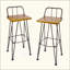 Tabouret industriel en bois et en métal