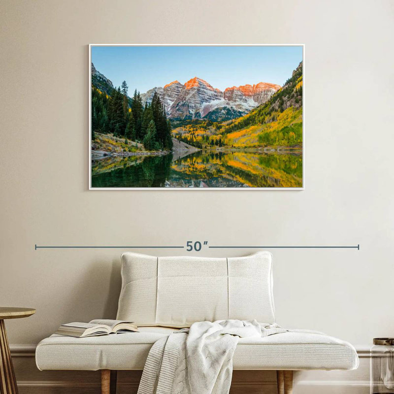 Marron en automne, Cadre flottant blanc, 40 po x 27 po