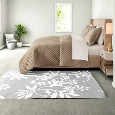 Velvet Geometric Shapes Coverlet Set