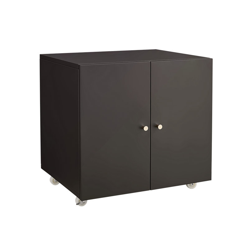 Office Printer Stand with Wheels, Black
