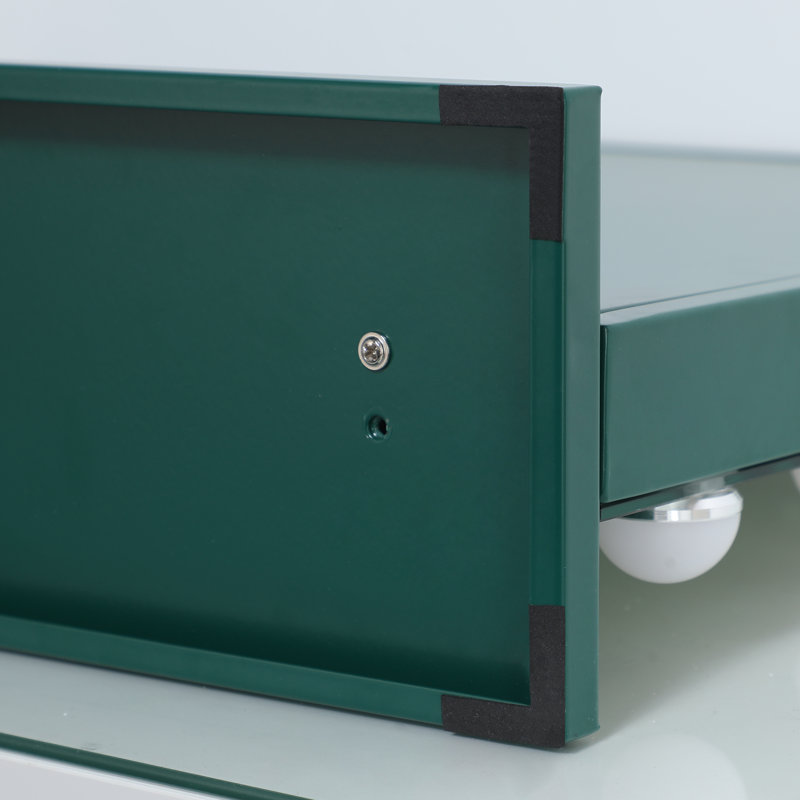 Miroir de maquillage avec éclairage tactile Kycia pour vestiaire et chambre à coucher, sur table ou mural, Vert foncé