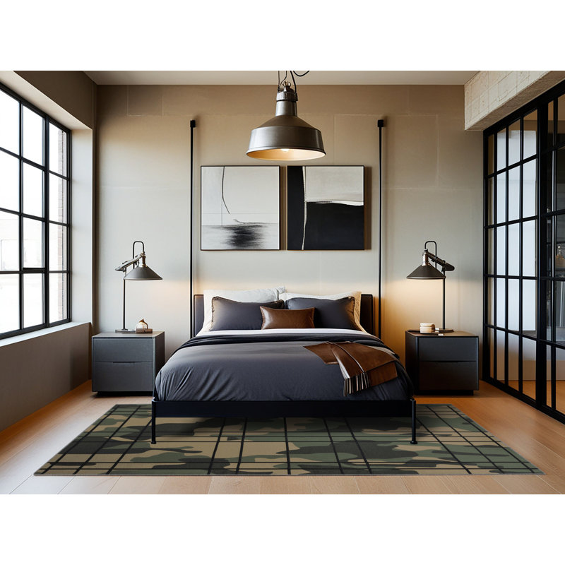 Recon Grid Rug, Round 5'