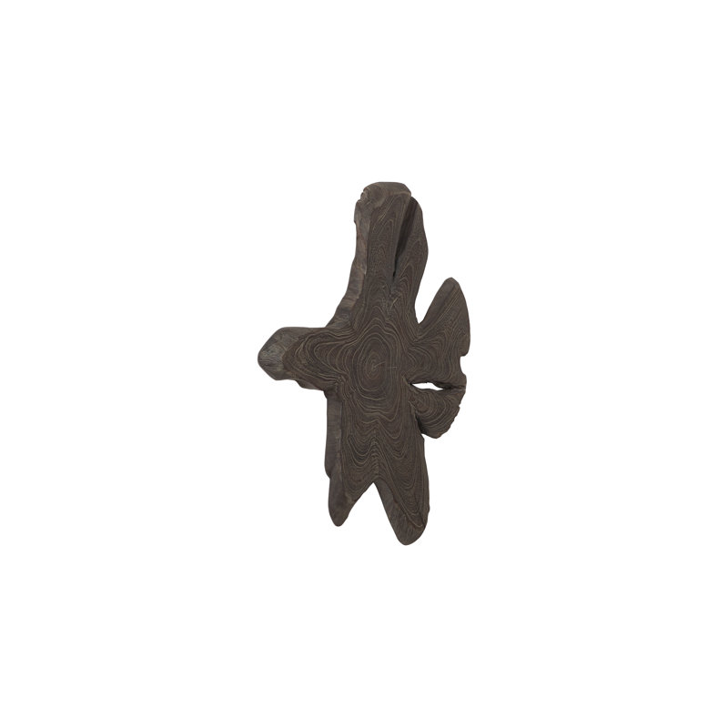 Teak Slice Wall Décor, Md, Dark Gray