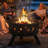 Cosmic 30" Outdoor Fire Pit with Grill Grate & Spark Screen - Black-520313771