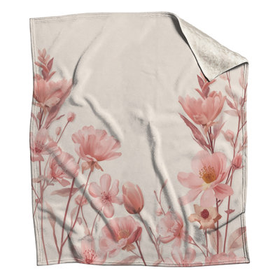 Couvertures d'arrangement floral rose