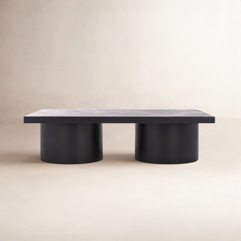 Hidalgo Solid Wood Single Coffee Table, Black