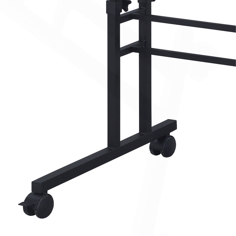 Bureau d'écriture à roulettes avec hauteur réglable et tablette mobile, noir, Noir