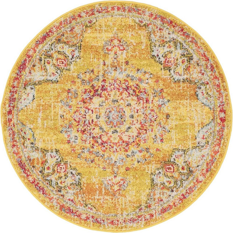 Galyean Indoor Rug, Round 6'1"