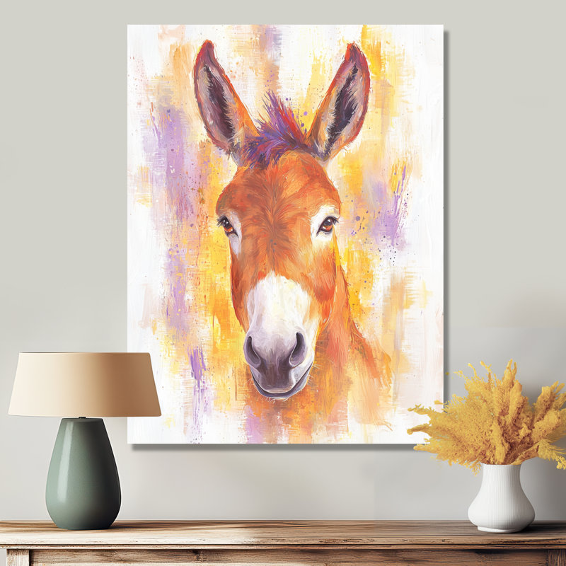 «Expressive Pulse Of Donkey» par Vincent III, reproduction d'art sur métal animaux, H 32 po x l 24 po x P 0,84 po