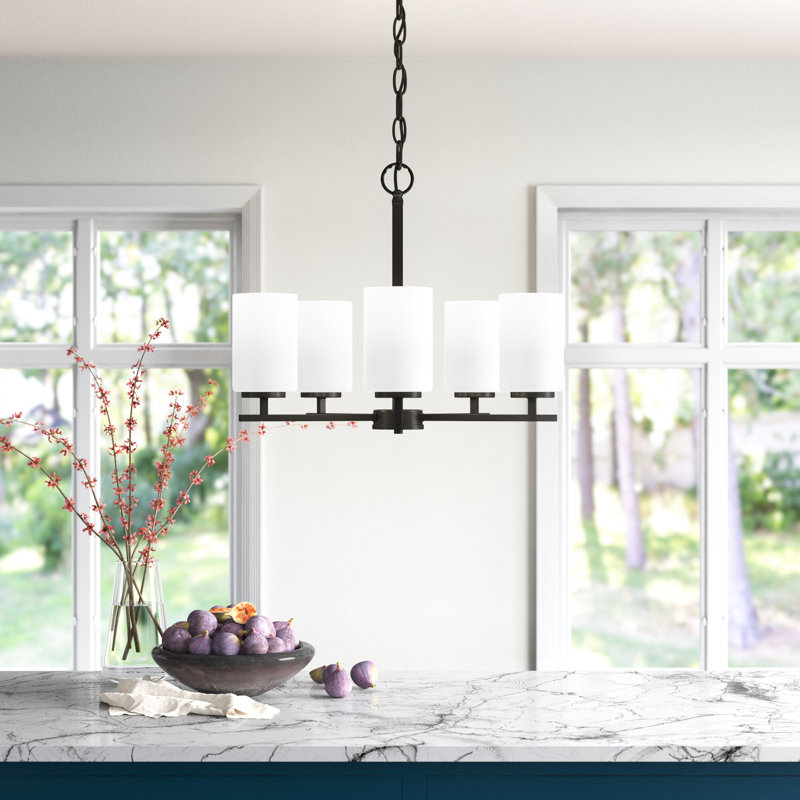 Lustre cylindrique Charvic Spoutnik, Noir mat, H 16 po x l 16 po x P 16 po, 3 lumières