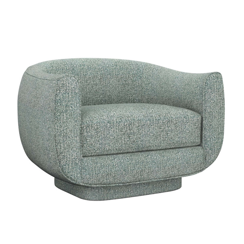 Spectrum Swivel Barrel Chair, Pool Rayon/Viscose