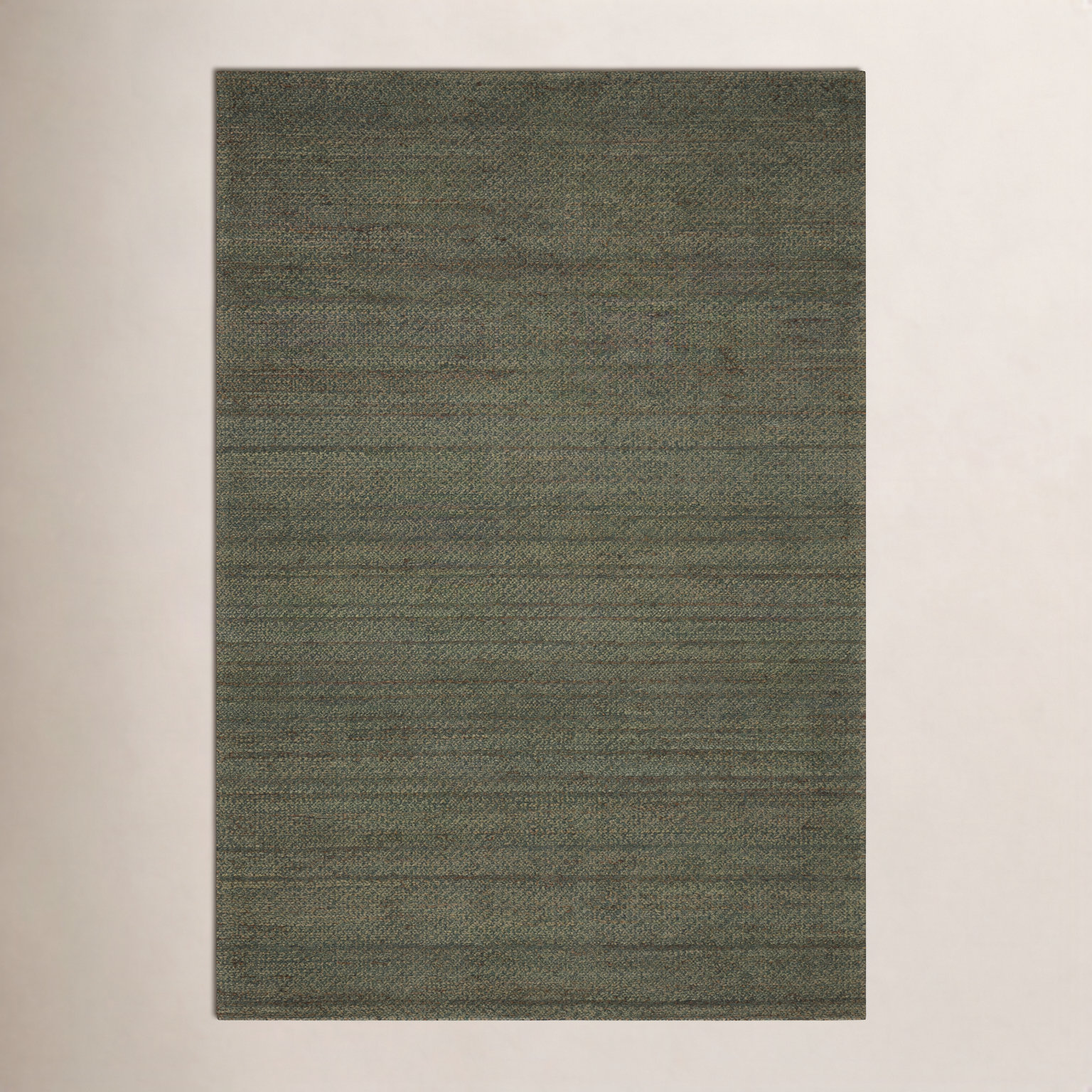 Abisai Green Hand-Woven Jute Rug, Runner 2'6" x 7'6"
