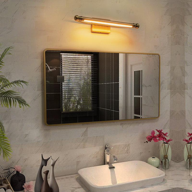 Bio 1-Light Vintage Industrial Brass Finish LED Adjustable Pipe Wall Sconce
