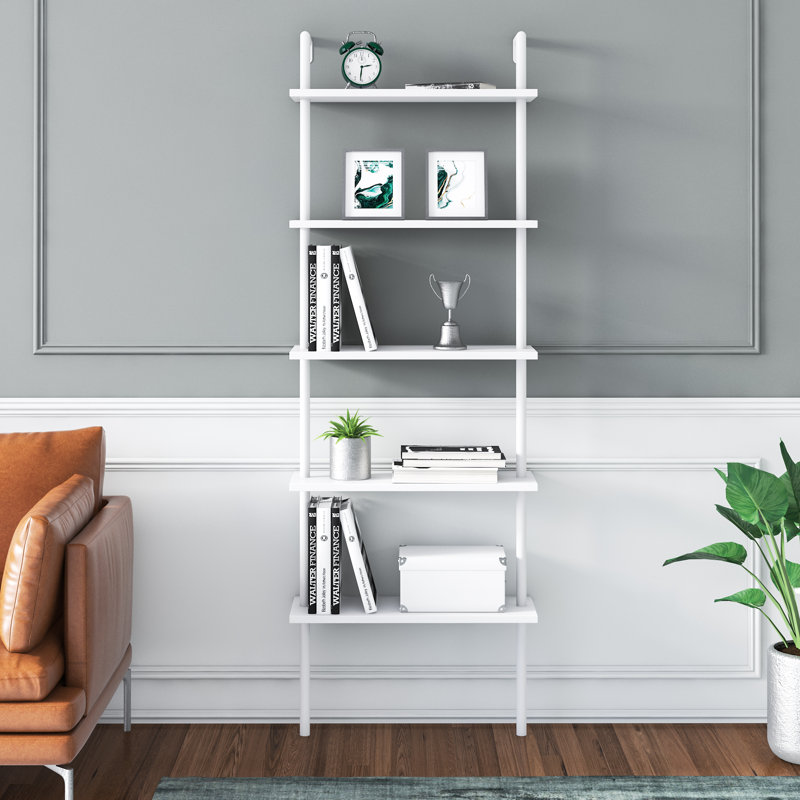 Innis Ladder Bookcase, White