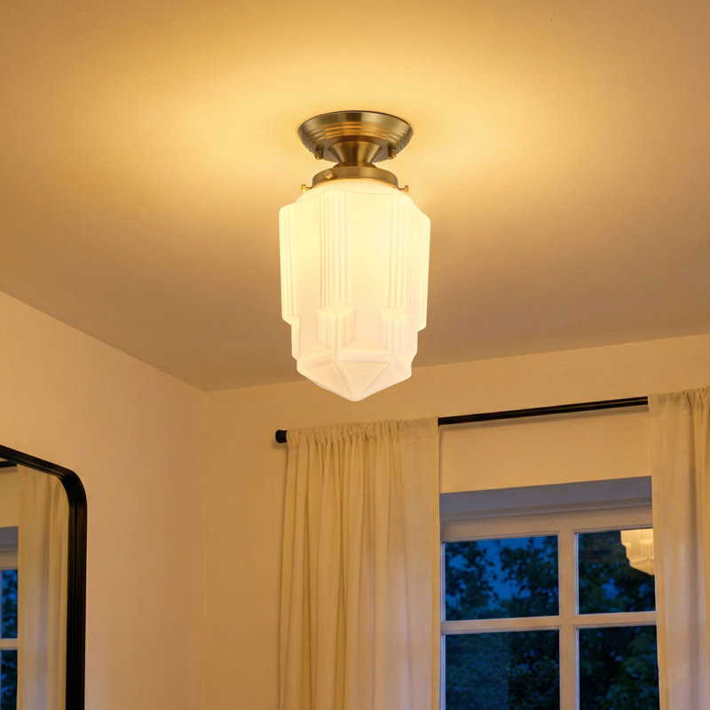 Plafonnier encastré en fer blanc à 1 lampe réglable