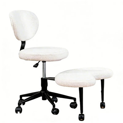 Ergonomic Cross Legged Chair, 360° Swivel Meditation Chair with Wheels, Height Adjustable Seat for ADHD, Strong Lumbar Support, Chic Home Office Furniture