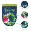 Drapeau de jardin fleur double face