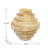 D9.1x9.8" Tiered Geometric Amber Luster Clear Vase