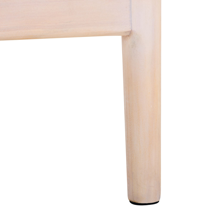 Tabouret de comptoir Darin, Siège blanc / cadre naturel