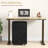 HOMCOM 3 Drawer Home Office Storage Cabinet, Office Drawer On Wheels With Removable Tray, Under Desk Printer Stand With Storage, Dark Walnut-121351245